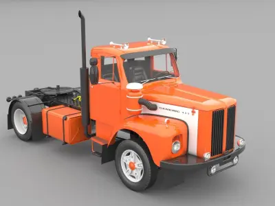 1975 Semi Truck 3D model