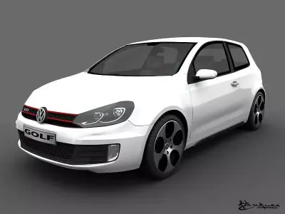 Volkswagen Golf GTI 3doors 2010 3D model