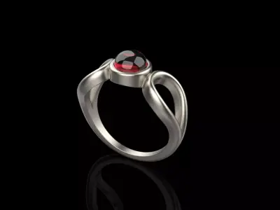 Cabochon ring model 517 3D print model