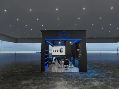 7x4 Exhibition Stand Design 3D model