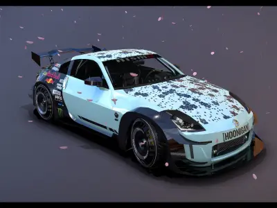 Nissan 350Z Game Ready Low-poly 3D model