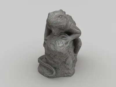 Lizard Statue Sculpture 3D model