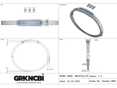 Jewelry Messika Move Bracelet Model M-04 Free 3D print model