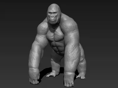 Gorilla 3d Print Ready 3D model