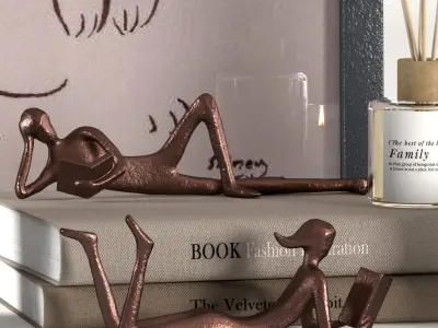 rose flower and rabbit lantern 3D model