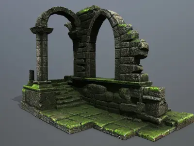 Ruin Gate Low-poly 3D model