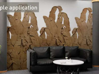 Banana Leaves Wall Decor 3D Model for Cnc 3D print model