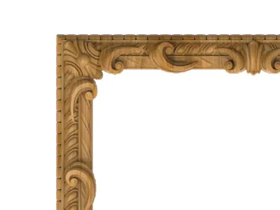 Carved picture frame STL 3D model 57
