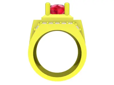 A4789 Fashion Diamond Men Ring 3D Model 3D print model