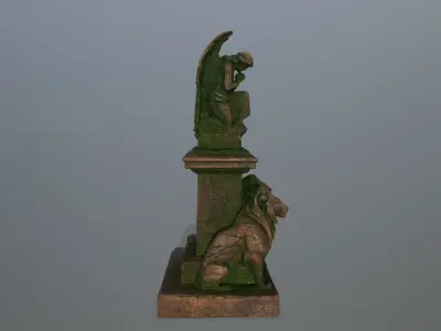 statue 4 Low-poly 3D model