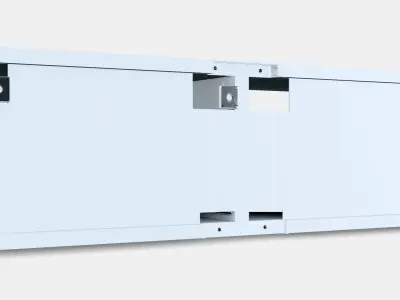 BESTA TV bench with drawers Low-poly 3D model