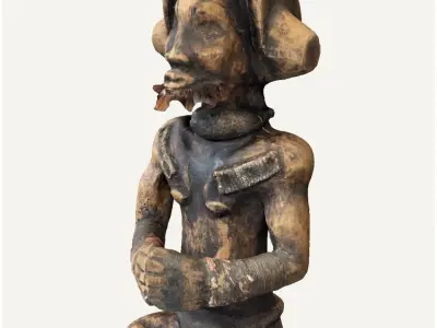 Seated African Sculpture 3D model