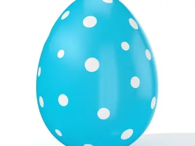 Easter Egg Cracked  N005 Low-poly 3D model