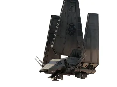 Star Wars Lambda T4A Class Shuttle with full interior 3D model