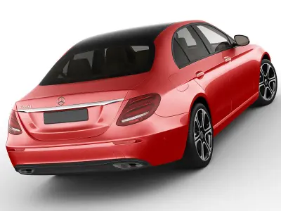 Mercedes E-class avantgarde sedan 2017 3D model