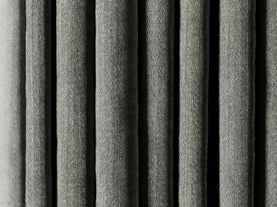 Low width curtains 03 Low-poly 3D model