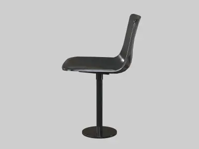 PATO COLUMN Chair-Black Painted Steel Low-poly 3D model