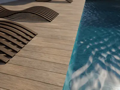 Modern Villa With a Pool  - Unreal Engine 5 and Blender 3D model