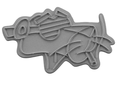 Pink Panther Neon Sign 3D model buy