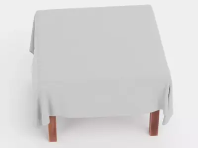 -Tablecloth with Table Square- 3D model