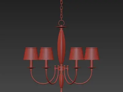 Foyer chandelier 3D model