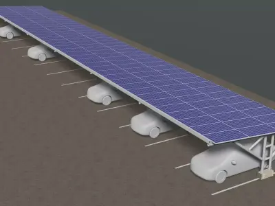 Solar carport 24u04 3D model