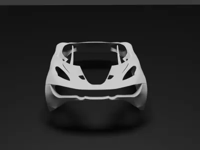 Mclaren 720s simple body with clear mesh 3D model