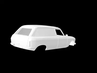 Peugeot 204 Fourgonette 3D print model