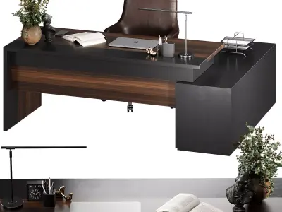 Office Furniture Manager set 22 3D model