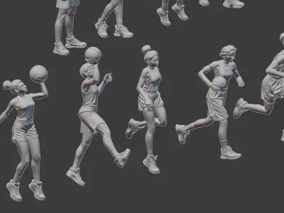 Basketball Girl Female 3D print model