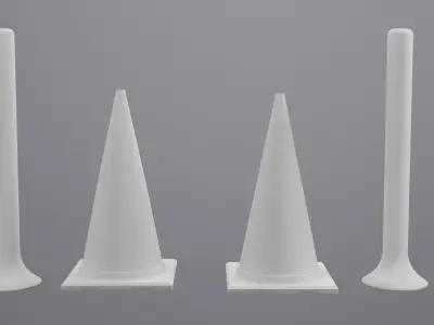 Traffic Cone 3D Model Low-poly 3D model buy