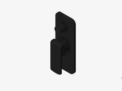 Wall Mixer Tap - Luxury - Bold - Diverter Low-poly 3D model