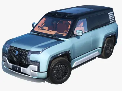 2024 BYD YangWang U8 with interior  3D model