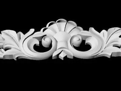 Central decor ornament for furniture 3D model 395