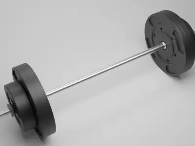 Weights Set barbell 3D model