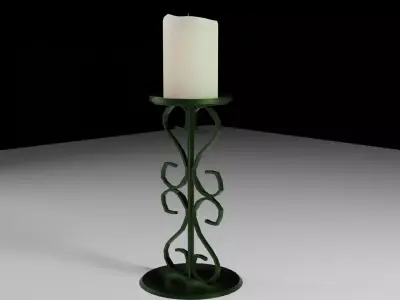 Low-Poly Candle Holder 3D model