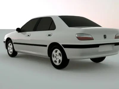 Peugeot 406  Low-poly 3D model