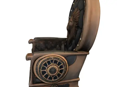 Royal Lion Throne 3D model