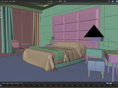 Cozy Bedroom Interior Scene 3D Model 3D model buy