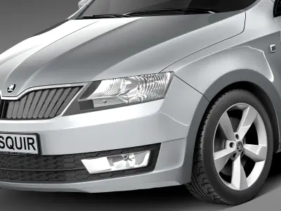 Skoda Rapid 2013 3D model