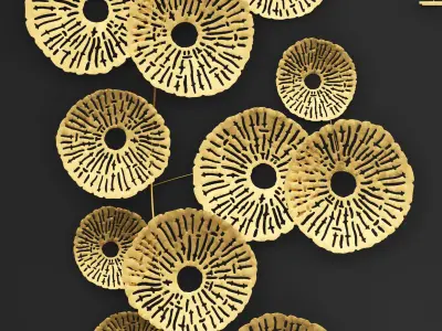 Gold Wall art Sculpture 3D model