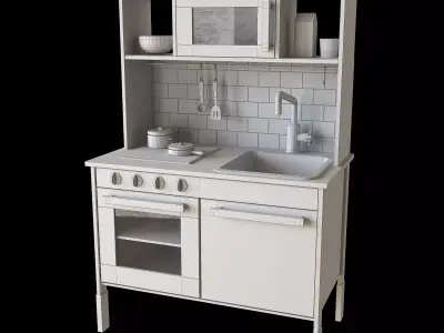 Kitchen for children 02 3D model