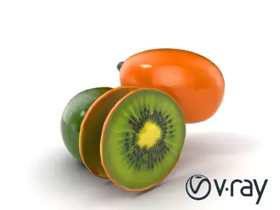 Kiwi Fruit High-Detail 3D Model Pack Low-poly 3D model