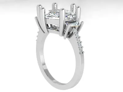 Hexagon Diamond Ring 4367 3D print model