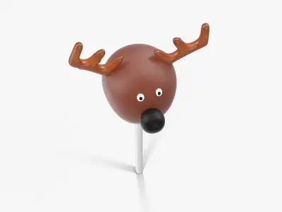 Cake Pop Deer Low-poly 3D model