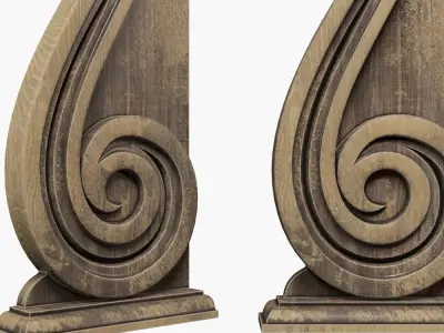 Ornate Corbel Bracket 3D model