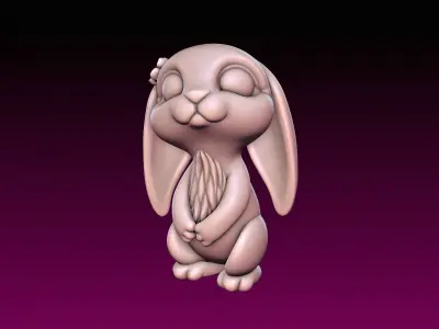 Cartoon Little Bunny Girl 3D print model