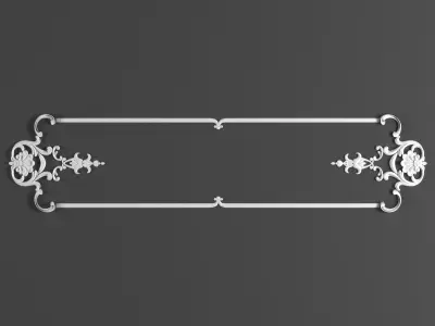 3 ornamental classic decoration frame  3d model kitbash vol 27 3D model