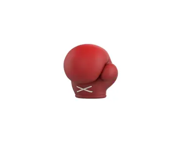 Cartoon Boxing Glove 3D model