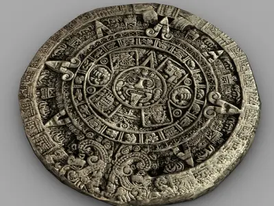 Maya Calendar Low-poly 3D model